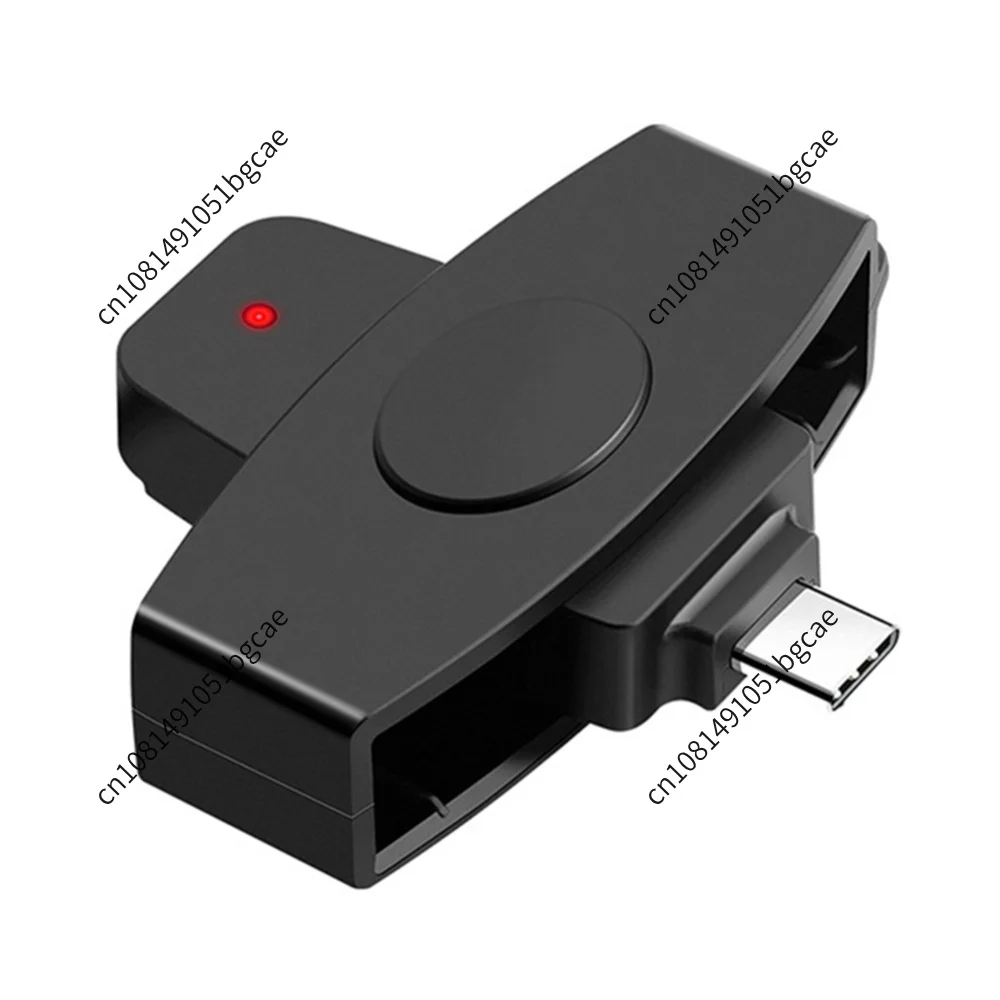 Type-C CAC/Bank/Tax Smart Card Reader SIM/IC/ID Card Multi-System Reader Portable External Reader with Auto-Detect for Windows