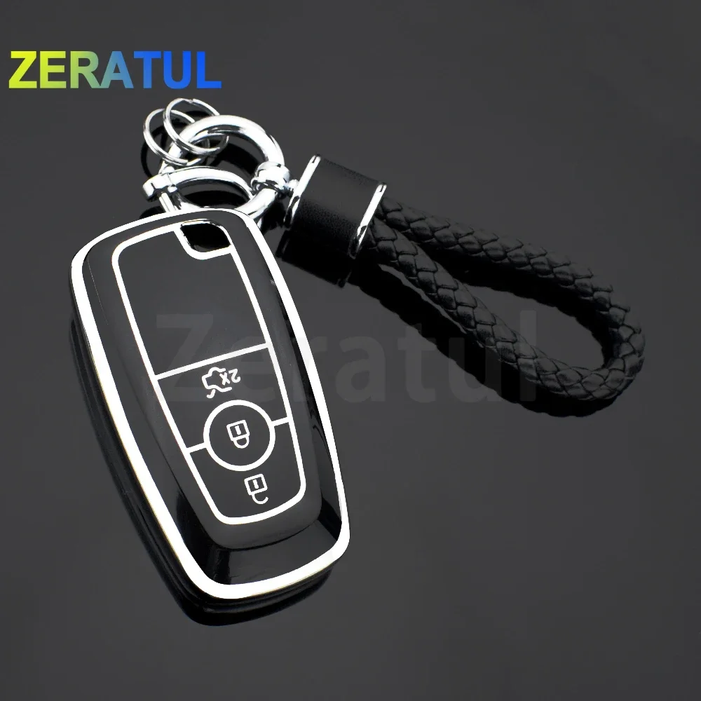 TPU Car Key Case Shell Fob Cover for Ford Explorer Fusion Escape Edge Expedition F150 F250 F350 F450 F550 Maverick Mustang