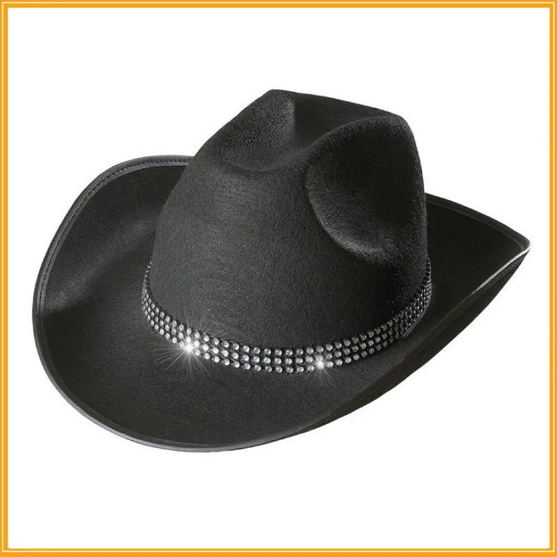 Cowboy Hats Wide Brim Rhinestone Cowgirl Hat for Women Girls Cowboy Hats Themed Party