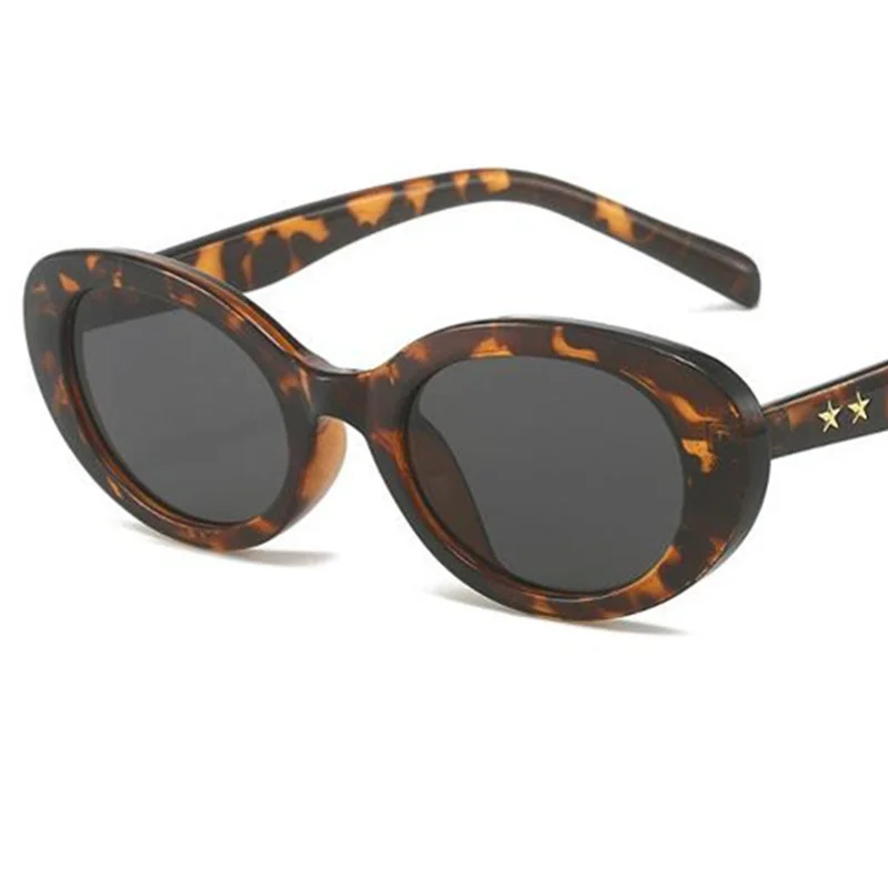 

Fashion Pentagram Sun Glasse Anti-UV Spectacles Oval Eyeglasses Small Frame Goggles Retro Ornamental Simplity Sunglasses