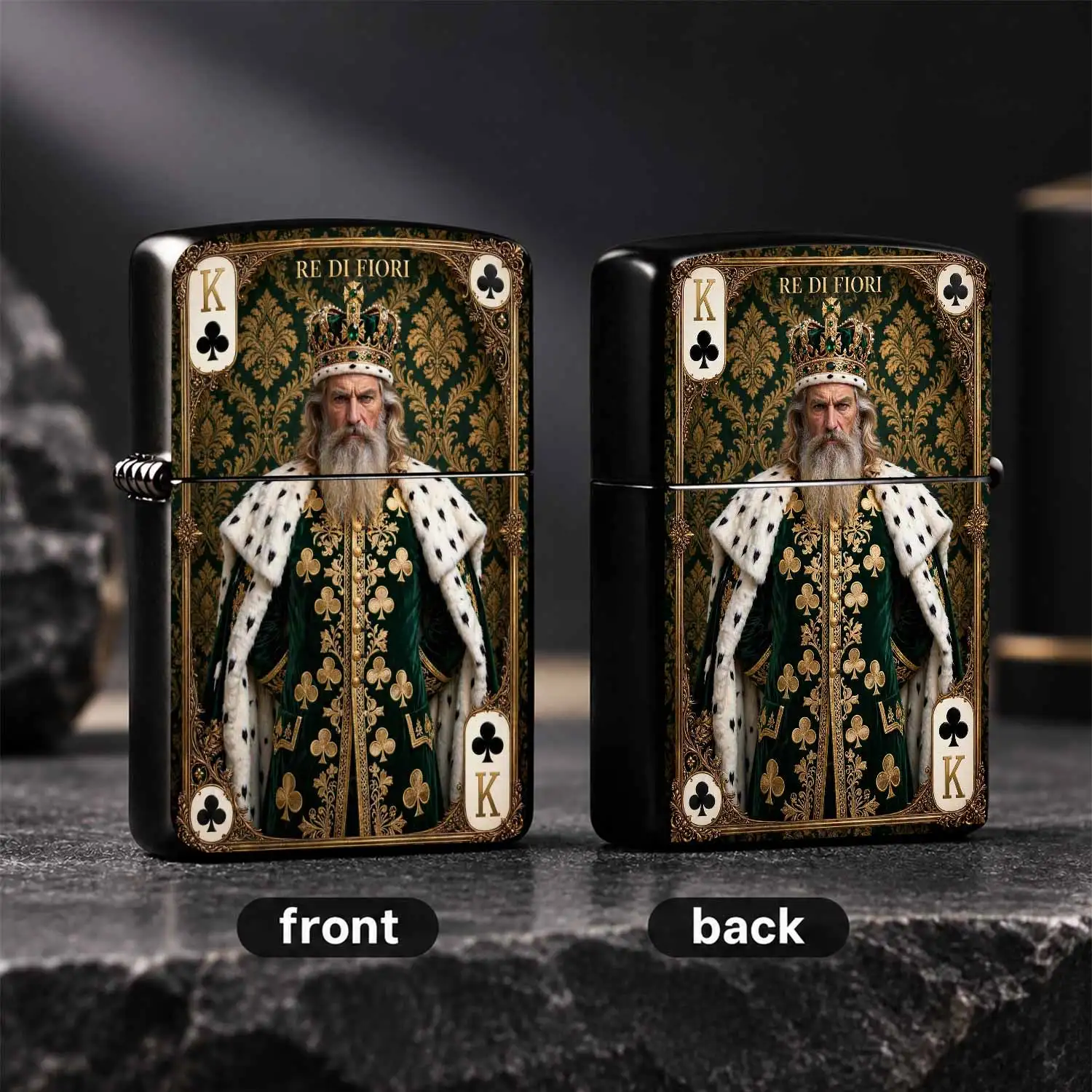 Retro Luxurious Club King Themed Portable Lighter, Classic Poker Character Art Decorative Creative Item, Practical Daily Carry Accessory, Exquisite Unique Gift For Friends And Hobbyists, High Aesthetic Delicate Gadget Suitable For All Scene