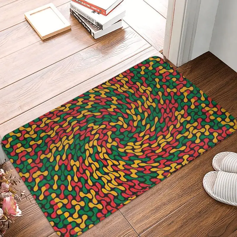 Custom Ethiopian Flag Pattern Doormat Non-Slip Entrance Kitchen Bathroom Floor Door Mat Garage Carpet Rug