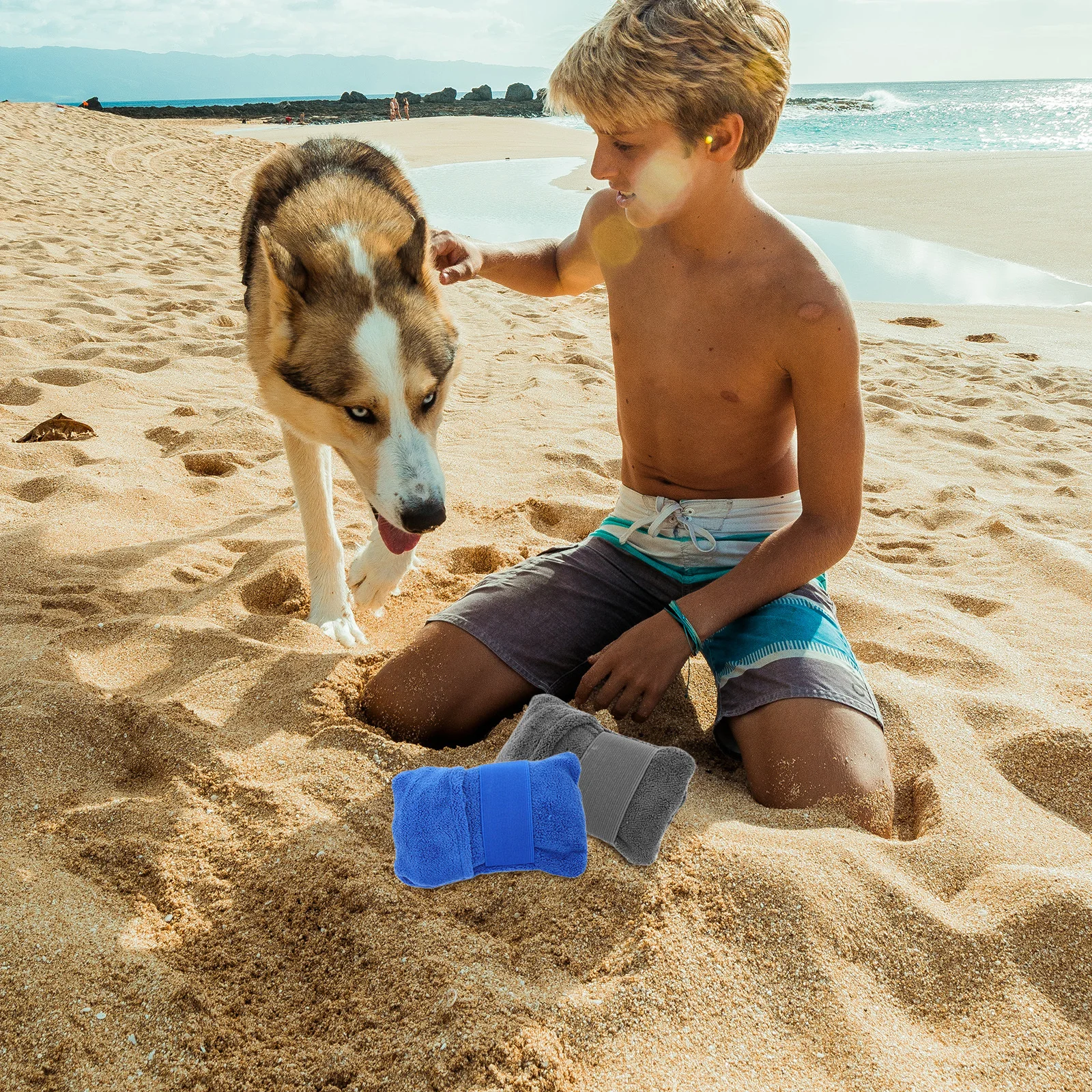 

6Pcs Sand Remover Mitt Portable Lightweight Beach Day Accessories Quick Sand Removal Comfortable Material Summer Essentials