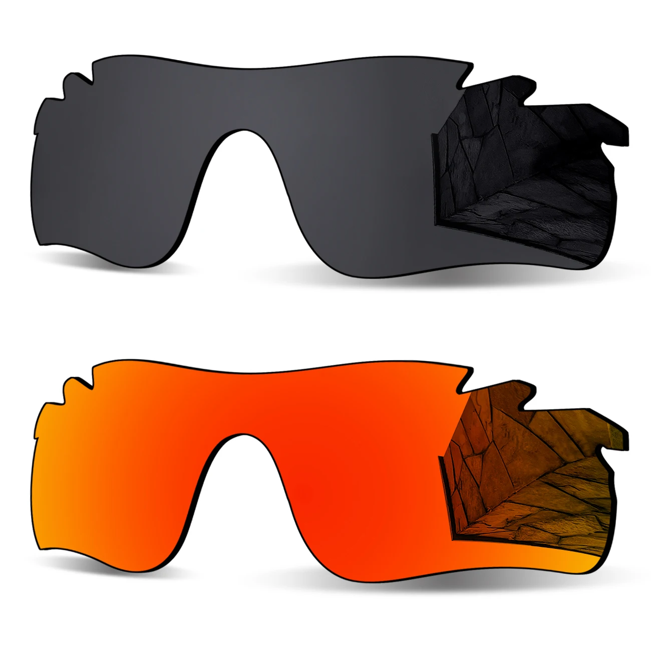عدسات بديلة متوافقة مع نظارات Oakley RadarLock Path ذات فتحات تهوية Asian Fit OO9206 الشمسية - حماية من الأشعة فوق البنفسجية بنسبة 100% ومستقطبة #1