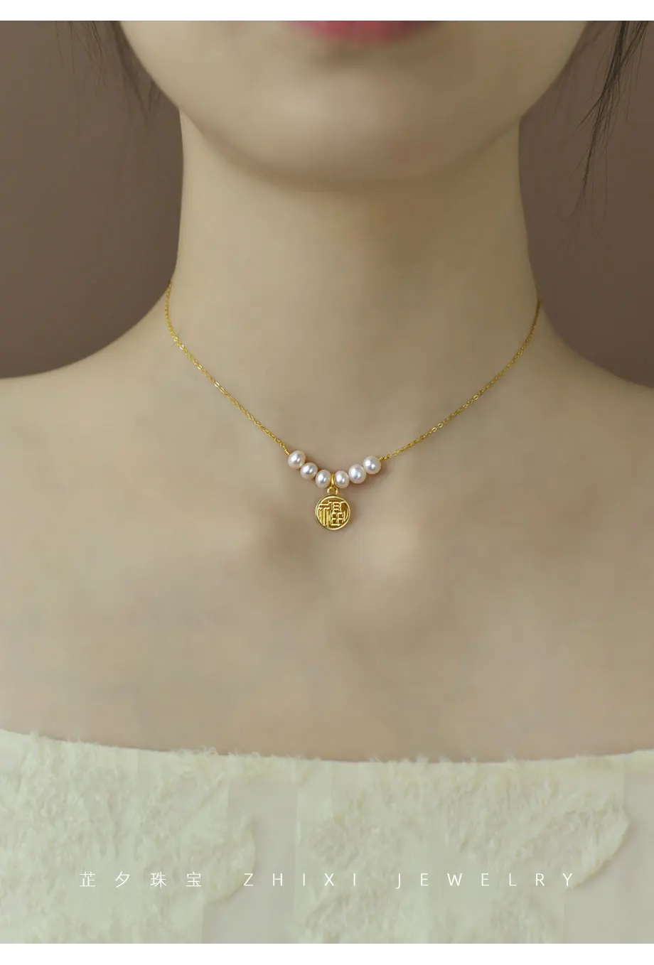 

natural freshwater pearl necklace pendant Fine Jewelry Original Design luxury gift for Women