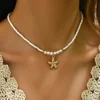 Fashionable  Natural Seashell Beaded Necklace Shell Pendant Ocean Inspired Jewelry Choker Suitable For Women Holiday Party Daily