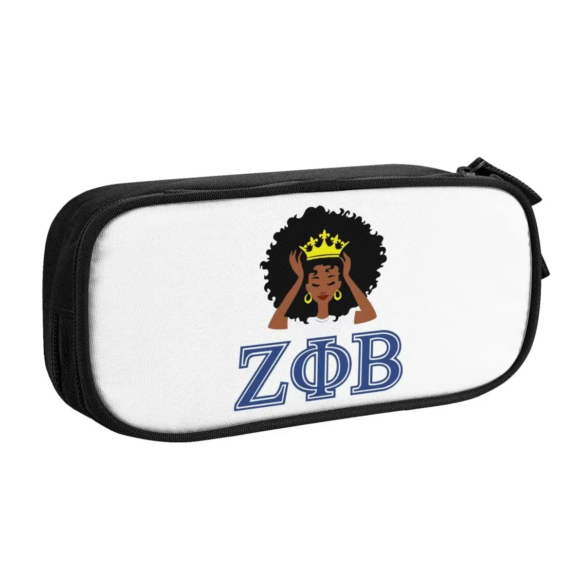 Zeta Phi Beta 1920 Pencil Cases for Girls Boys Big Capacity ZOB King Queen Pen Bag Box School Supplies