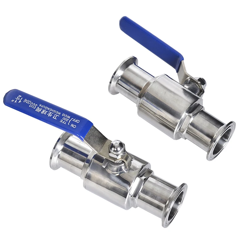 19mm 25mm 32mm 304 Stainless Steel Sanitary Quick Ball Valve Quick-opening Manual Clamping Ball Valve For Food Homebrew Product