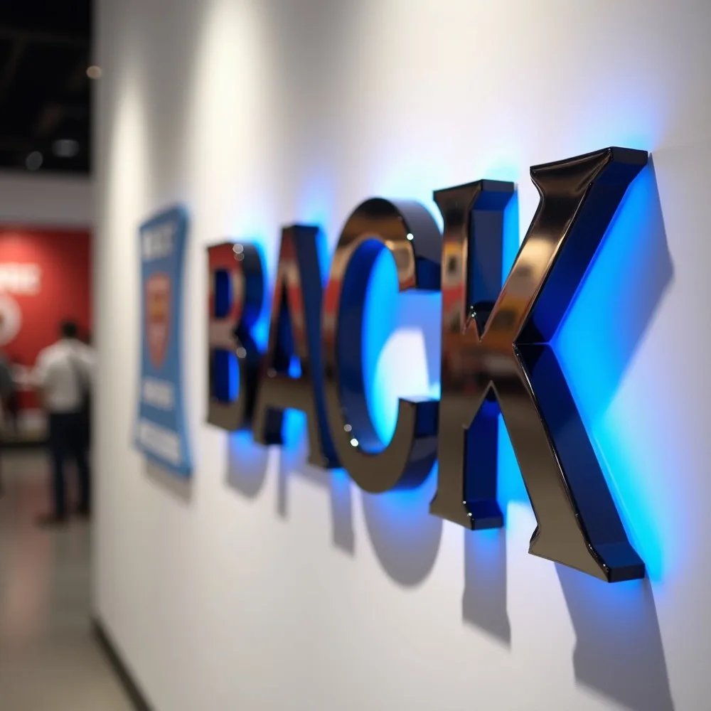 

Custom LED Backlit Letters Sign 3D Metal for Outdoor Business Storefront Waterproof Illuminated Advertising LED Signage