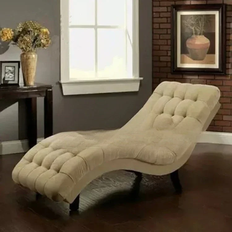 JJD06 European Modern Simple Fabric Concubine Couch Beauty Couch American Rural Retro Concubine Chair, Concubine Sofa