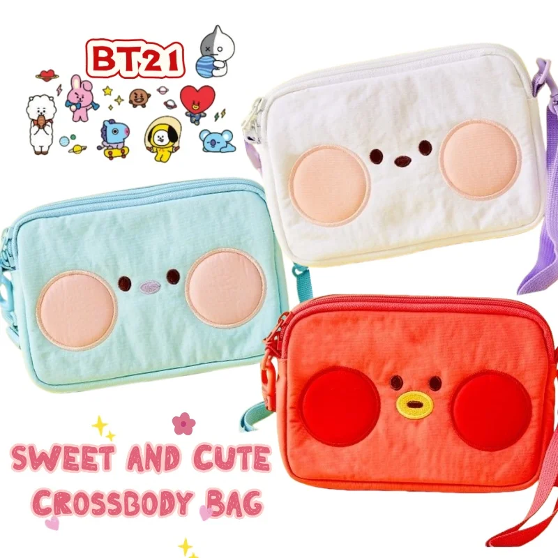 BT21 Shooky Chimmy Tata koya RJ милая дорожная сумка с героями мультфильмов, высококачественная креативная сумка через плечо для хранения макияжа