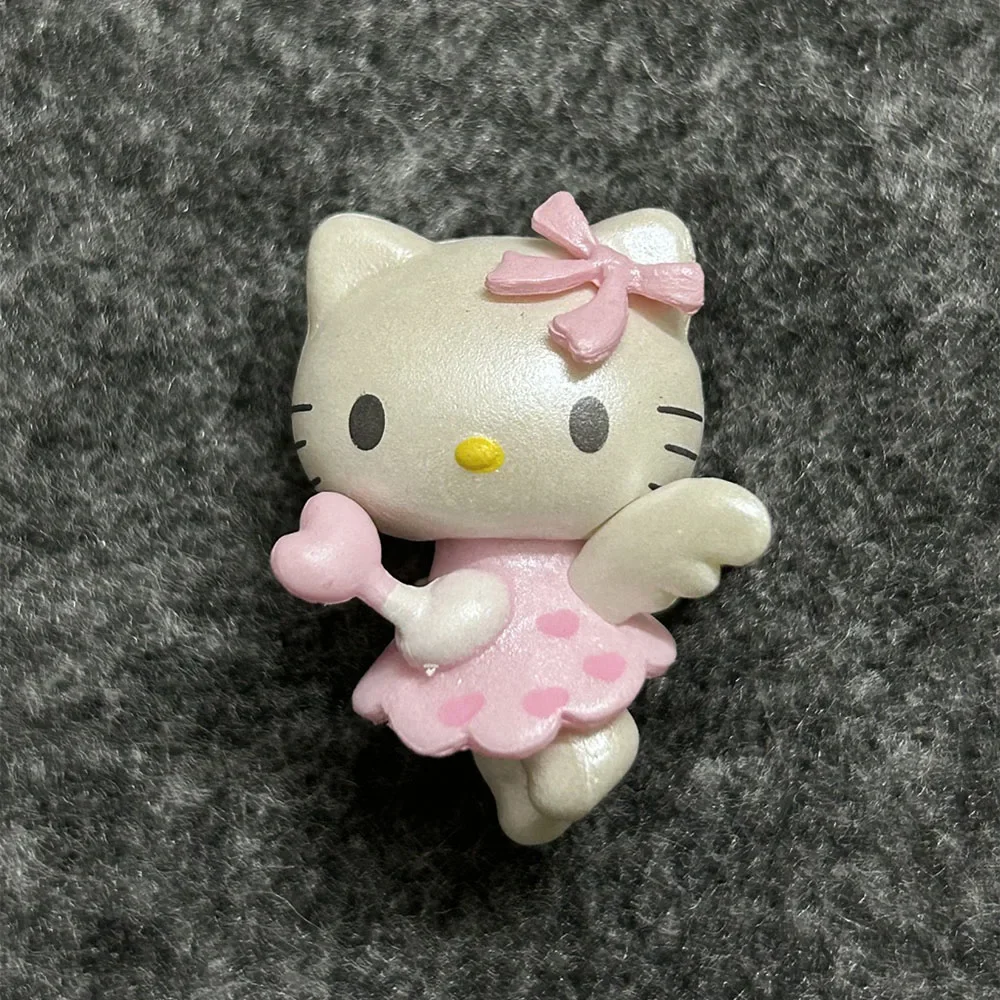 Hello Kitty Angel 4Cm Keychain Figure Sanrio Melody Kuromi Anime Cinnamoroll Doll Kawaii Diy Cake Decoration Christmas Gifts Kid