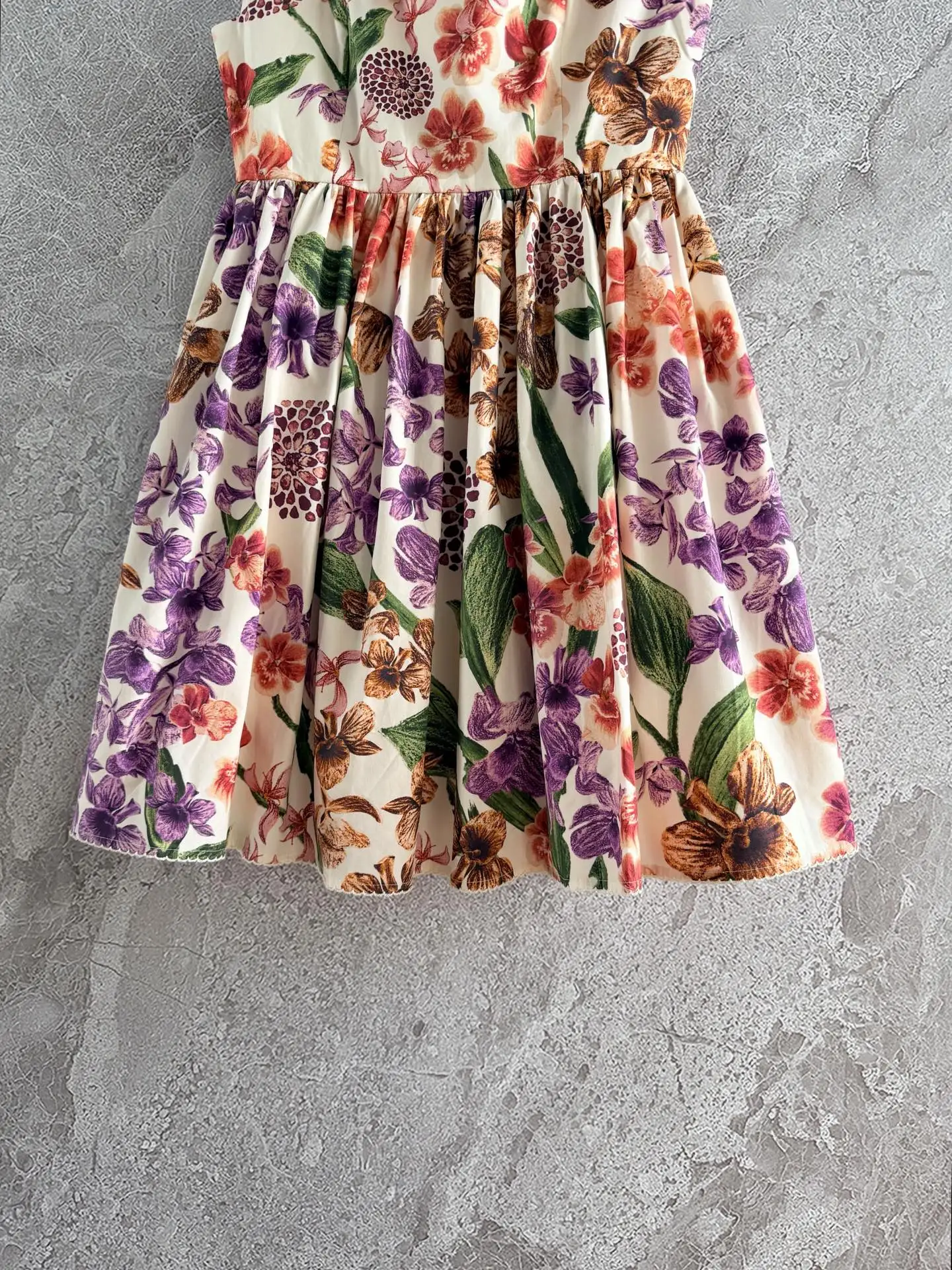 2026년 신상 봄 여름 아플리케 꽃무늬 민소매 스파게티 스트랩 여성 미니 드레스