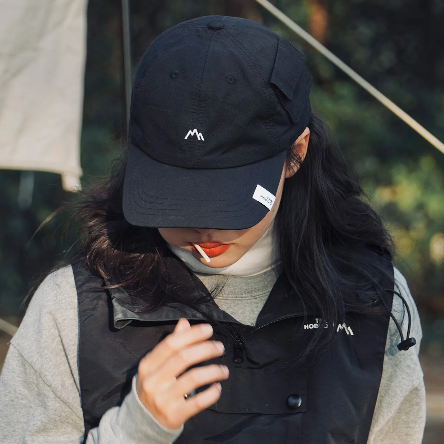 Baseball Duckbill Cap with Side Pockets Sun Protection Sleek Practical Hat for Streetwear Outdoor Hiking Travel Daily Wear