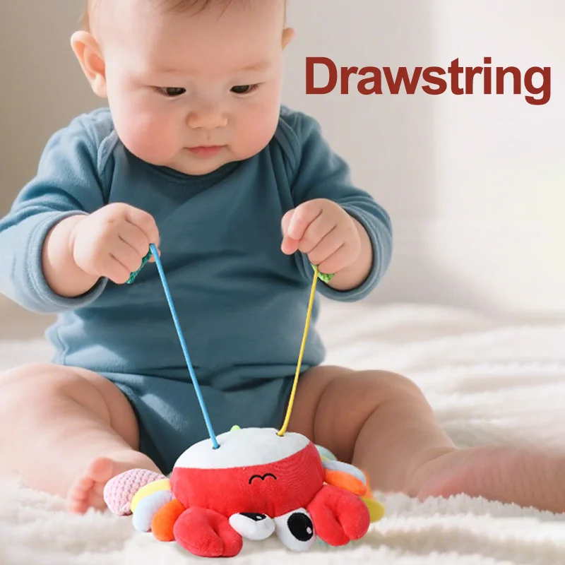 Specchio con coulisse pennellato Cheer Baby Bed Giocattolo appeso Animale del fumetto Campana Ciondolo Passeggino morbido Seggiolino auto Culla Apprendimento sensoriale