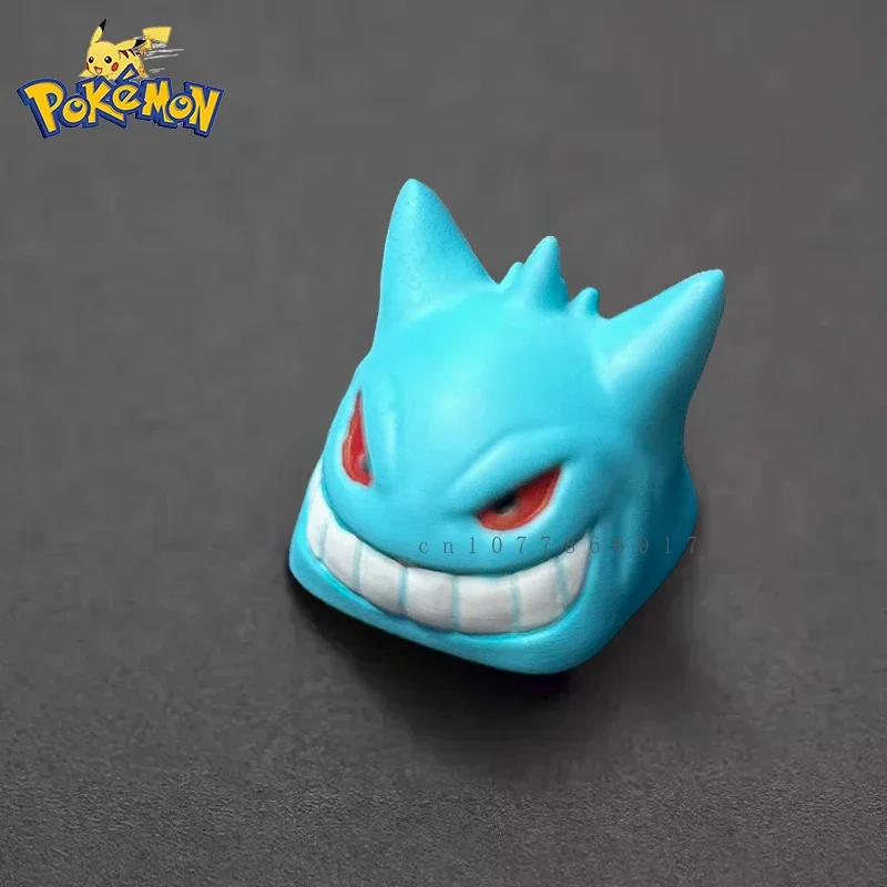 Pokemon Anime Keycaps Blue Gengar DIY Handmade Custom Resin KeyCaps Cartoon Caps Mechanical Keyboard Accessories Holiday Gifts