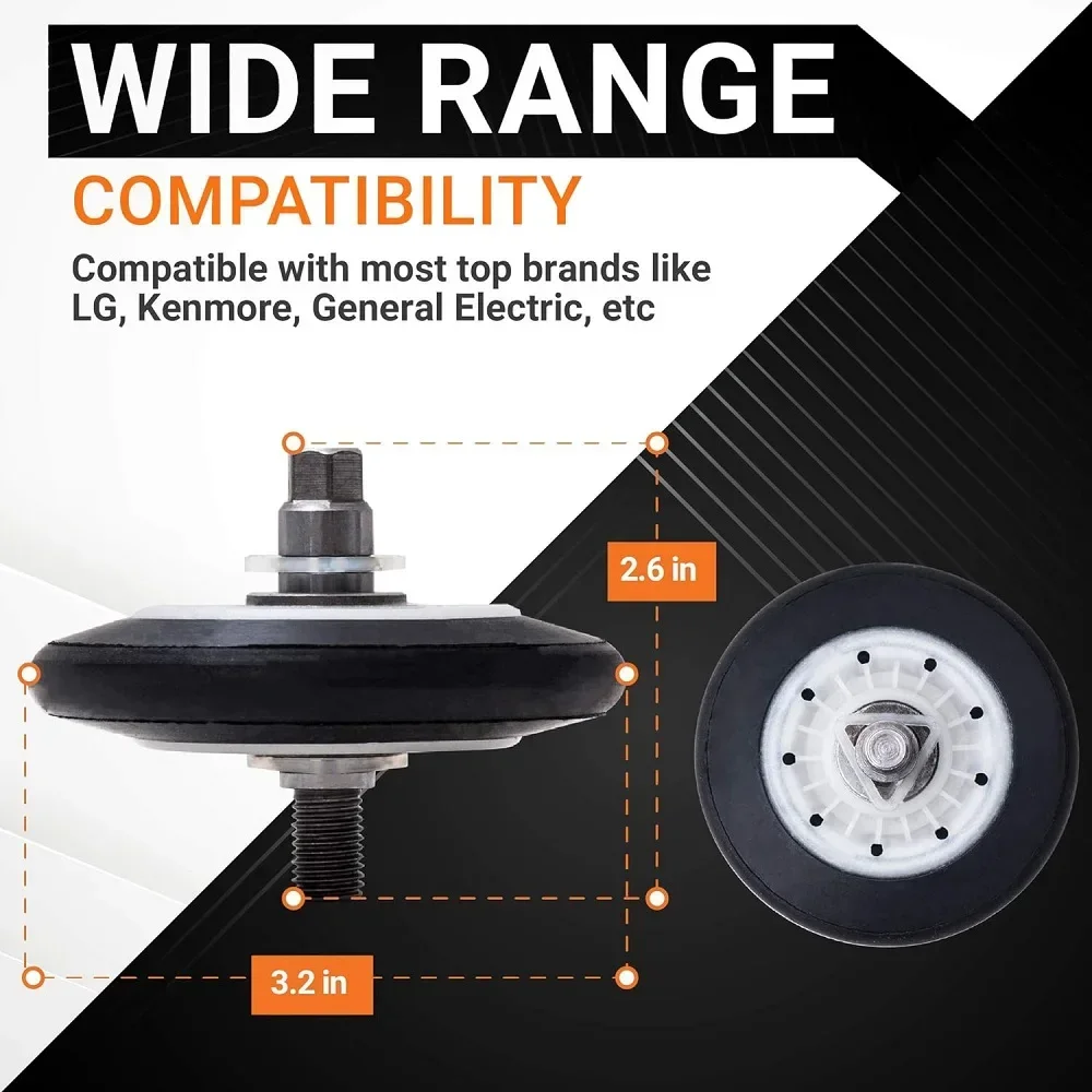 AP 5688895   مجفف طبل الأسطوانة لمجفف ال جي 4581EL2002C LG Kenmore Dryers 4581EL2002A 4581EL2002B 4581EL2002D PS 8260240   - عبوة من 4 قطع