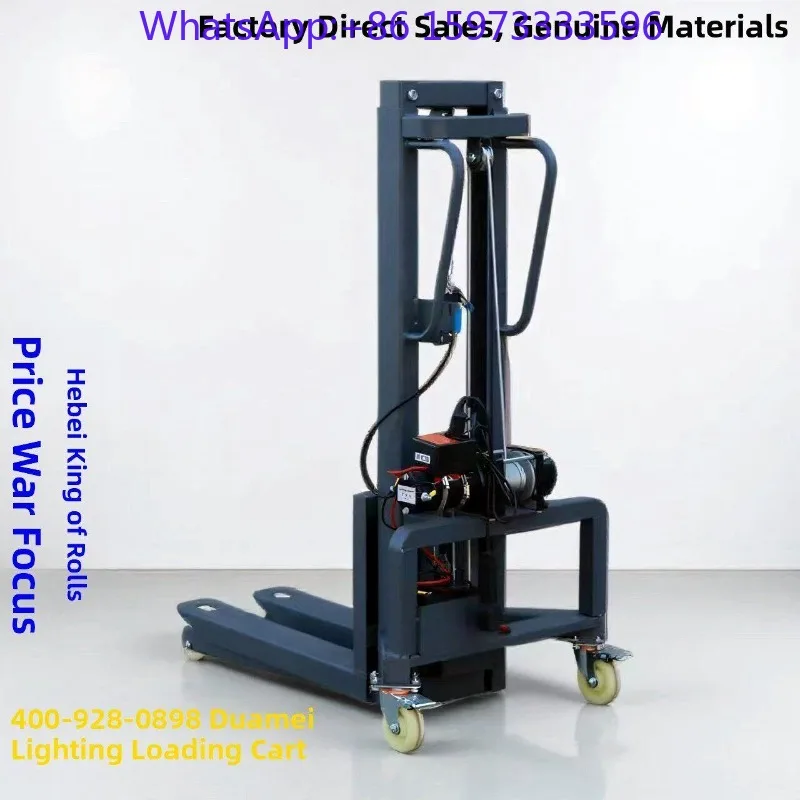 Semi Electric Pallet Stacker Manual Push Electric Lift for Loading