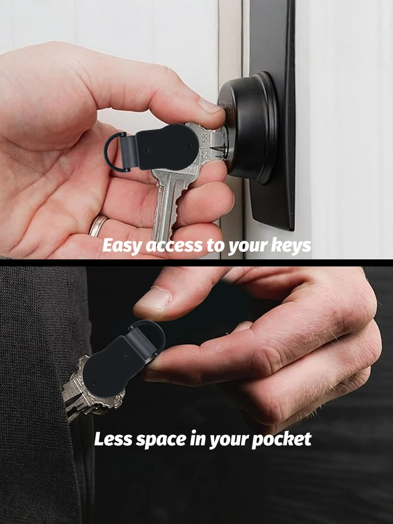 نمط جديد للنساء والرجال مفتاح تخزين سبائك الألومنيوم سلسلة مفاتيح صغيرة مدمجة أنيقة المحمولة سلسلة المفاتيح الذكية يمكن أن تحمل 2-5 مفاتيح