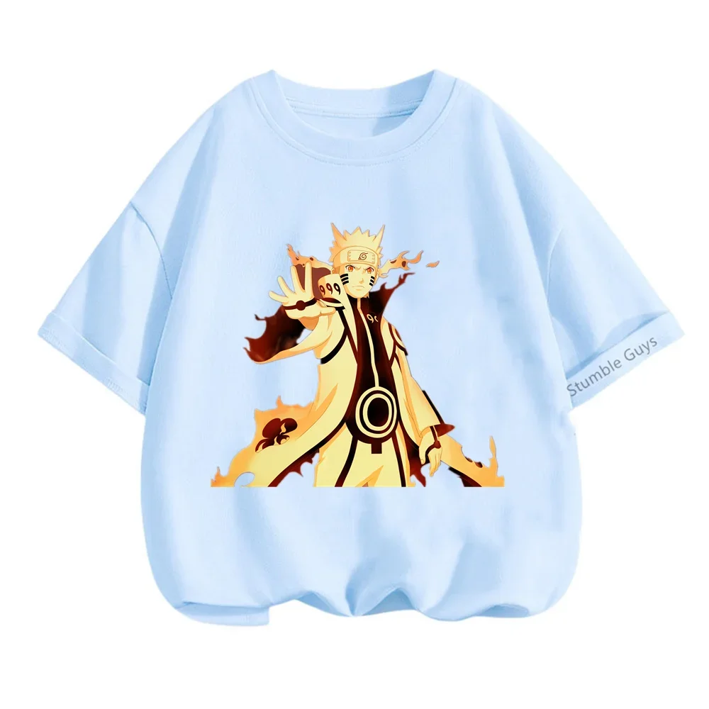 Anime Narutos Tshirt Shorts Kids Cartoon Fashion Casual Children Children's Clothing Boy Baby Teen Short Sleeve T-shirt