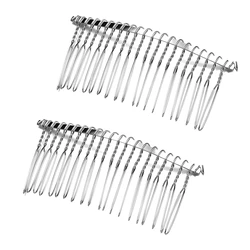 10pcs 20 Teeth Hair Clip Combs Metal Wire Twist For DIY Bridal Wedding Veil Combs Decorative Accessories Tool Women Girls