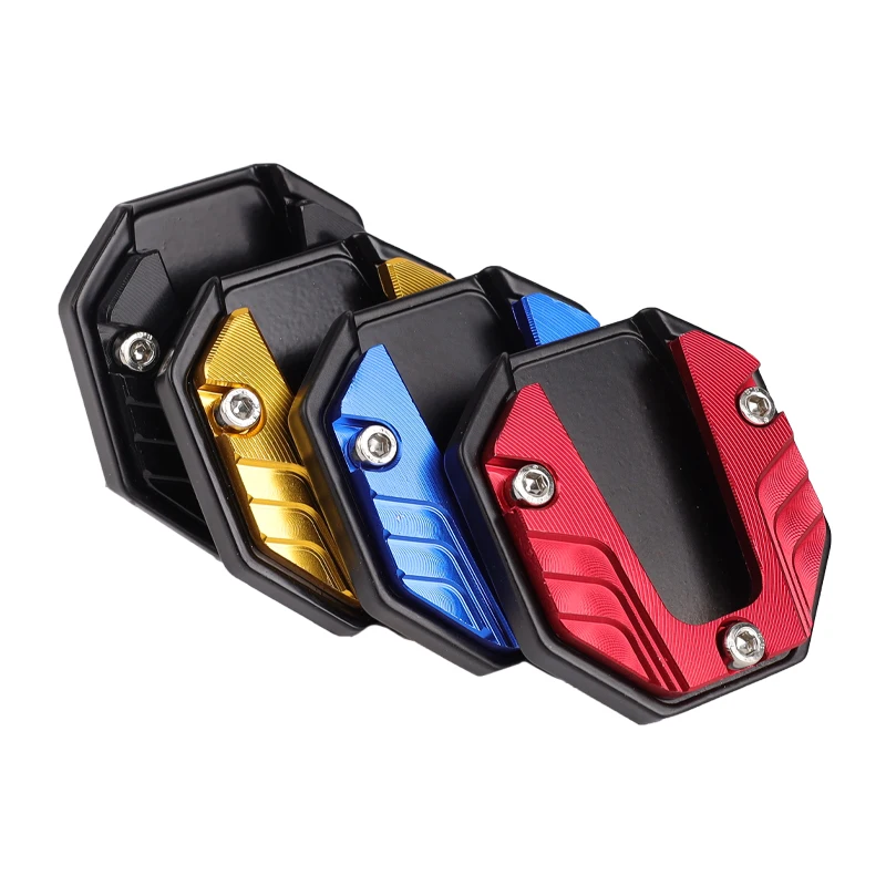 CNC Aluminum Alloy Motorcycle Scooter Bike Kickstand Extender Foot Side Support Enlarged Base Extension Foot Pad Stand image 3