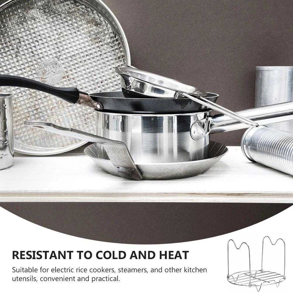 

Stainless Steel Steamer Basket Steaming Rack For Rice Cooker Kitchen Cooking Utensils Heat Resistant Double Handle Mesh