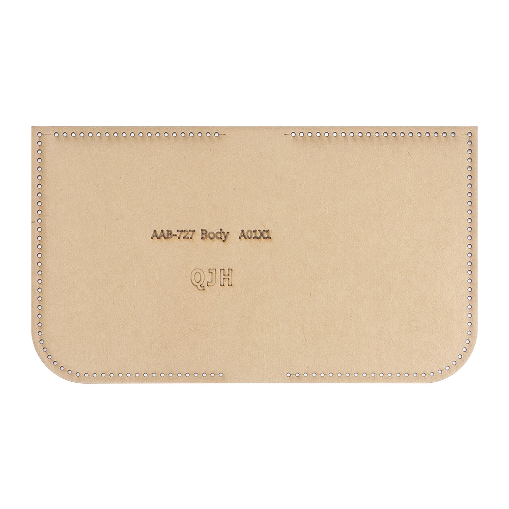 1Set Card Bag, Clutch Bag, Loose Change Storage Bag-Kraft Paper Template, DIY Leather Handmade Crafts-Sewing Template with Holes view 4