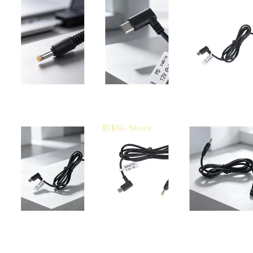 12V Type C Cable for 4.0 x 1.7mm Input, USB C End, Center Positive 36W 1M Cord for Everyday Replacement and Spare Storage Best