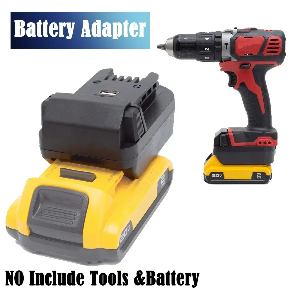 

Battery Adapter For DeWalt 18V Lithium Battery Converter to for Milwaukee 18V Power Drill Tool (Not include tools and battery)