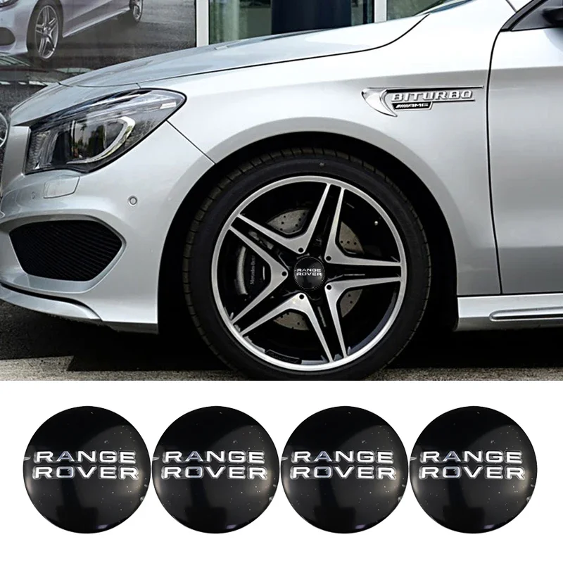 4pcs 56mm Car Wheel Hub Caps Center Sticker for Land Rover Range Rover Logo Evoque Discovery 4 5  Velar Vogue