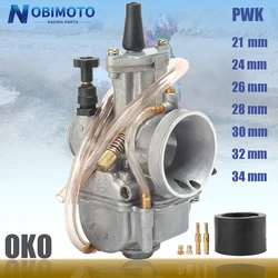 PWK OKO 21 24 26 28 30 32 34mm Carb Universal 4 Stroke & 2 Stroke Performance Racing Carburetor fit for all Motorcycle Engines