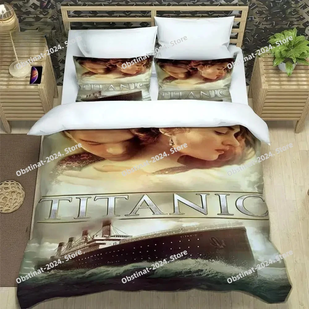 3D Titanic Leonardo DiCaprio Bedding Set Printed Bed Set Duvet Cover Sheet Pillowcase Bed Soft Quilt Cover Full Queen King Size