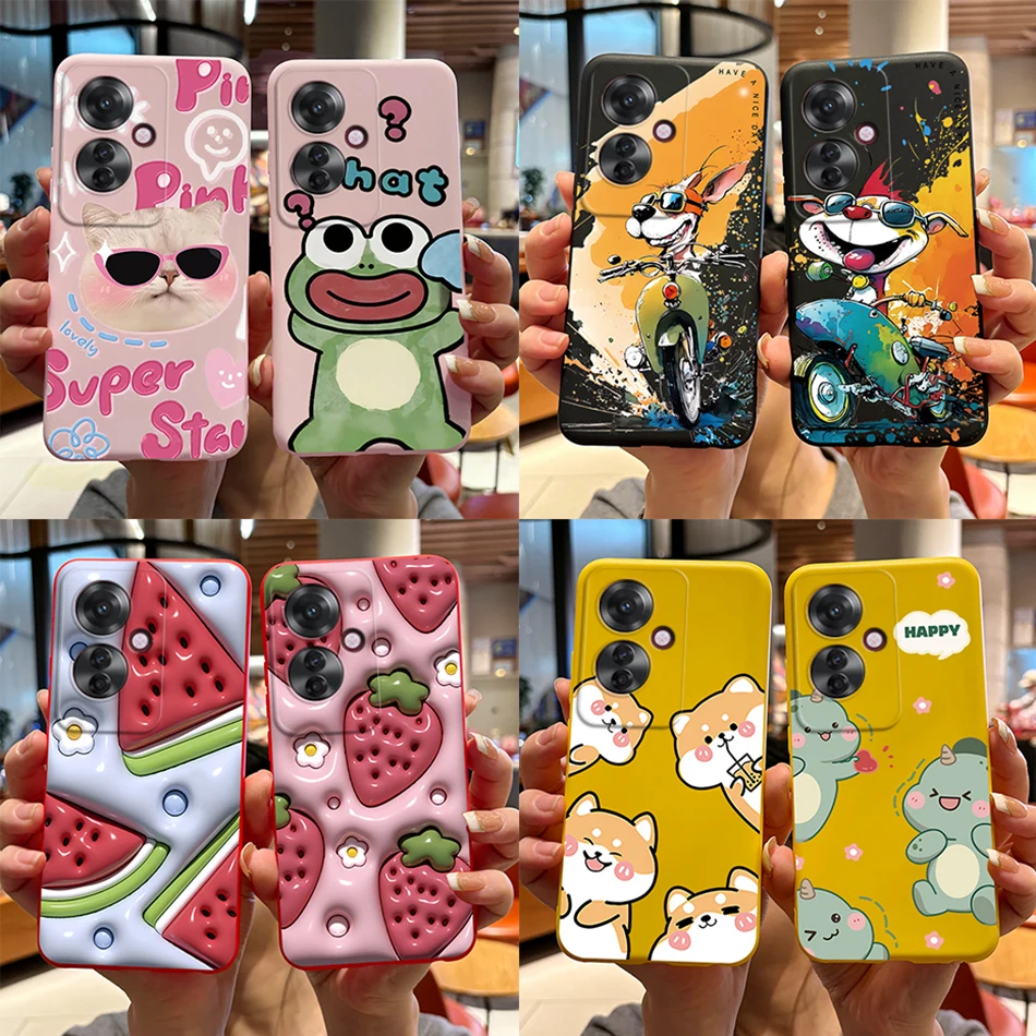 For OPPO Reno 11F 5G Case Reno11F 5G Silicone Shockproof Bumper Cartoon Phone Cases For OPPO Reno 11F 11 F 5G CPH2603 Back Cover