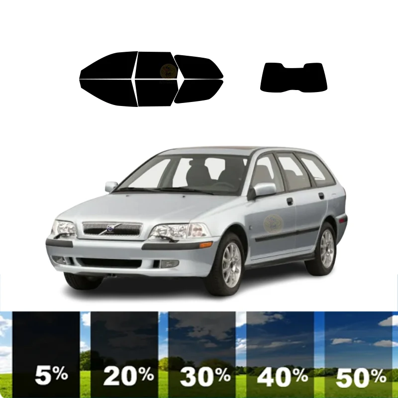 precut Removable Window Tint Film For Car 100% UVR 5%-70%VLT Heat Insulation Carbon ﻿For VOLVO V40 4 DR WAGON 2000-2004