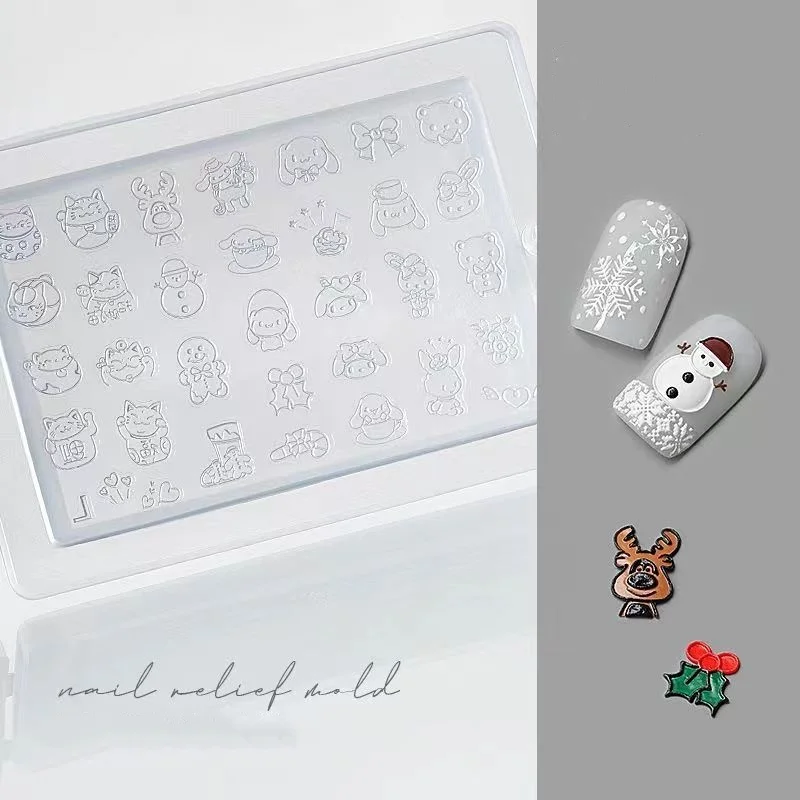 

Nailart Relief Cartoon Silicone Mold DIY Manicure Deco Tools
