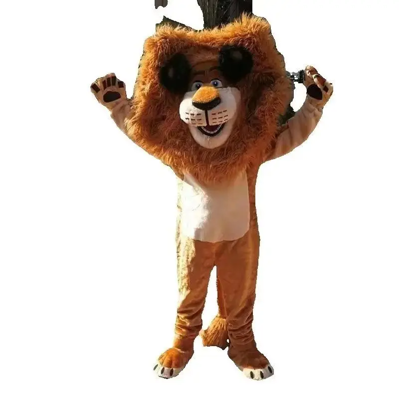 الأسد أليكس زي التميمة الحيوان عروسة كارتون ملابس هالوين كرنفال حفلة الحدث فستان بتصميم حالم