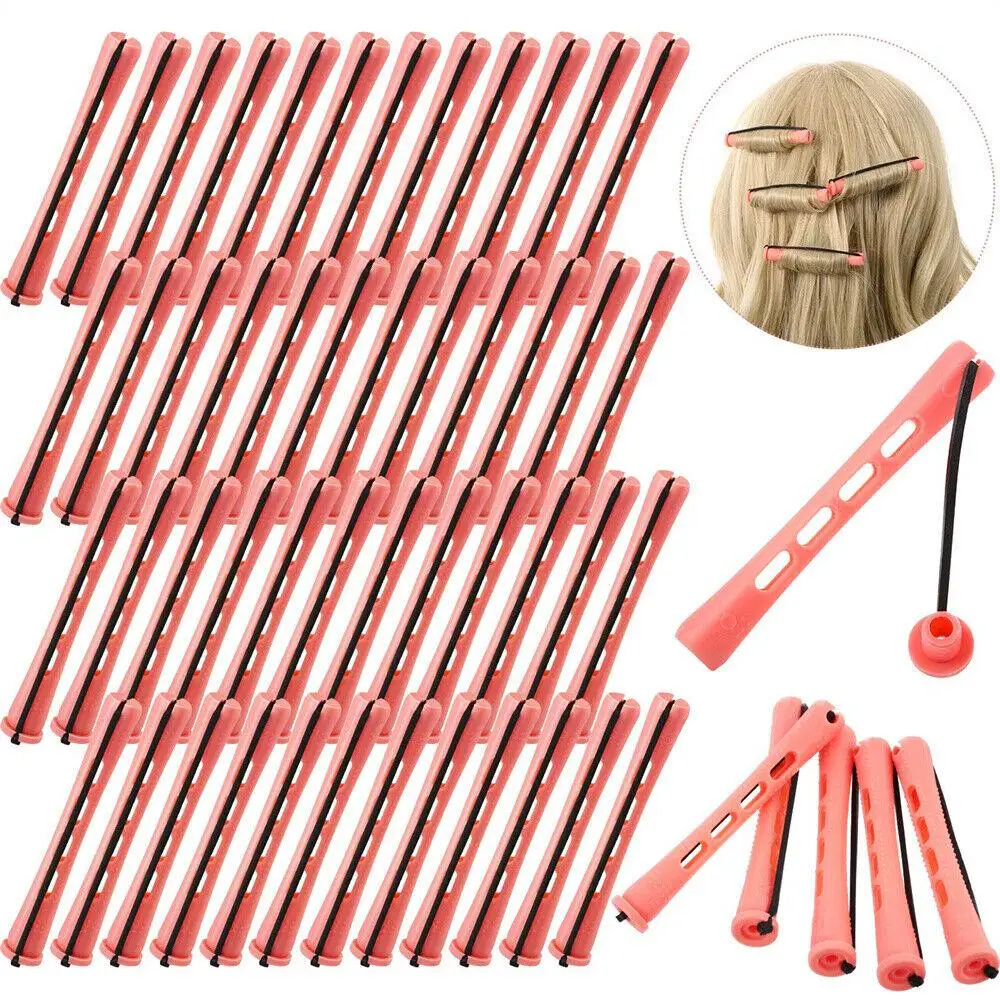 Elastic Rubber Band Care Hair Perm Rollers Harmless to Hair Professional Curling Maker DIY Wave Curly Perm Rods Long Short Hair