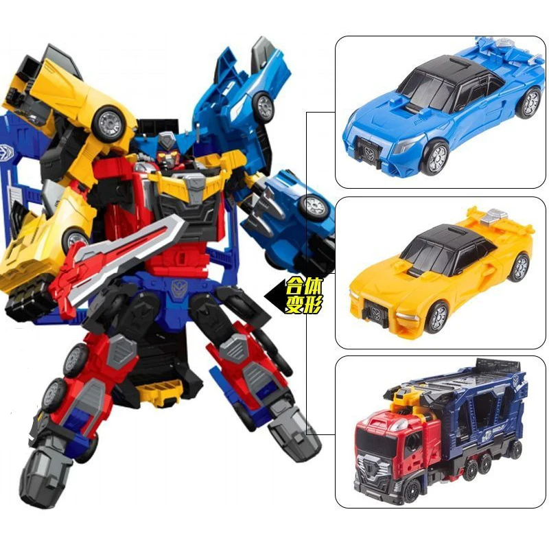 Hello Carbot GIANT LOAOER Transformation Robot Anime Action Figures 3 In 1 Cars Combination Model Sets Boy Kids Toys Gift 헬로카봇