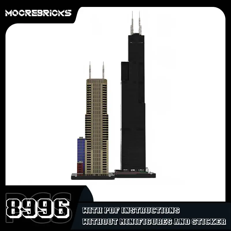 MOC-41835 Franklin Centrum En Schroeien Toren Bouwstenen Wolkenkrabber Landschapsmodel Creatieve Bakstenen Speelgoed Kinderen Kerstcadeaus