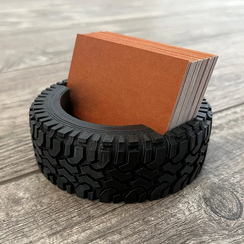 Tire Business Card Holder - Wheel Shop Display Stand Desktop Countertop Business Card Holder