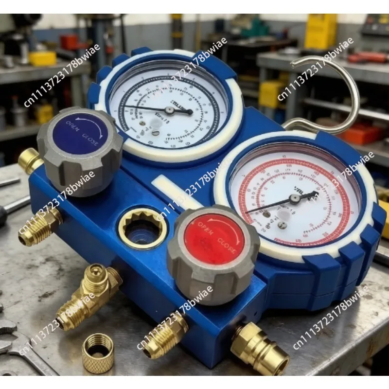 VMG-2-R22-B Dual Refrigerant Pressure Gauge Set Fit for R410a R134a R32 Air Conditioner Fluorine Charging
