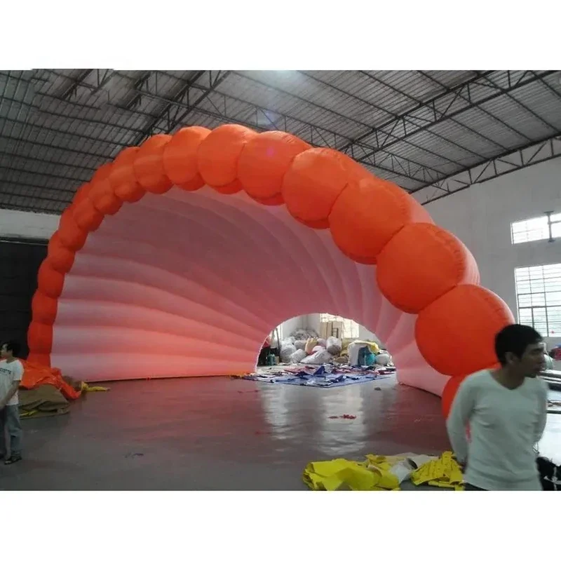 Colorful Rainbow Inflatable Stage Cover Tent Outdoor Events Shell Dome Canopy Rainproof Air Marquee Structure For Music Festival