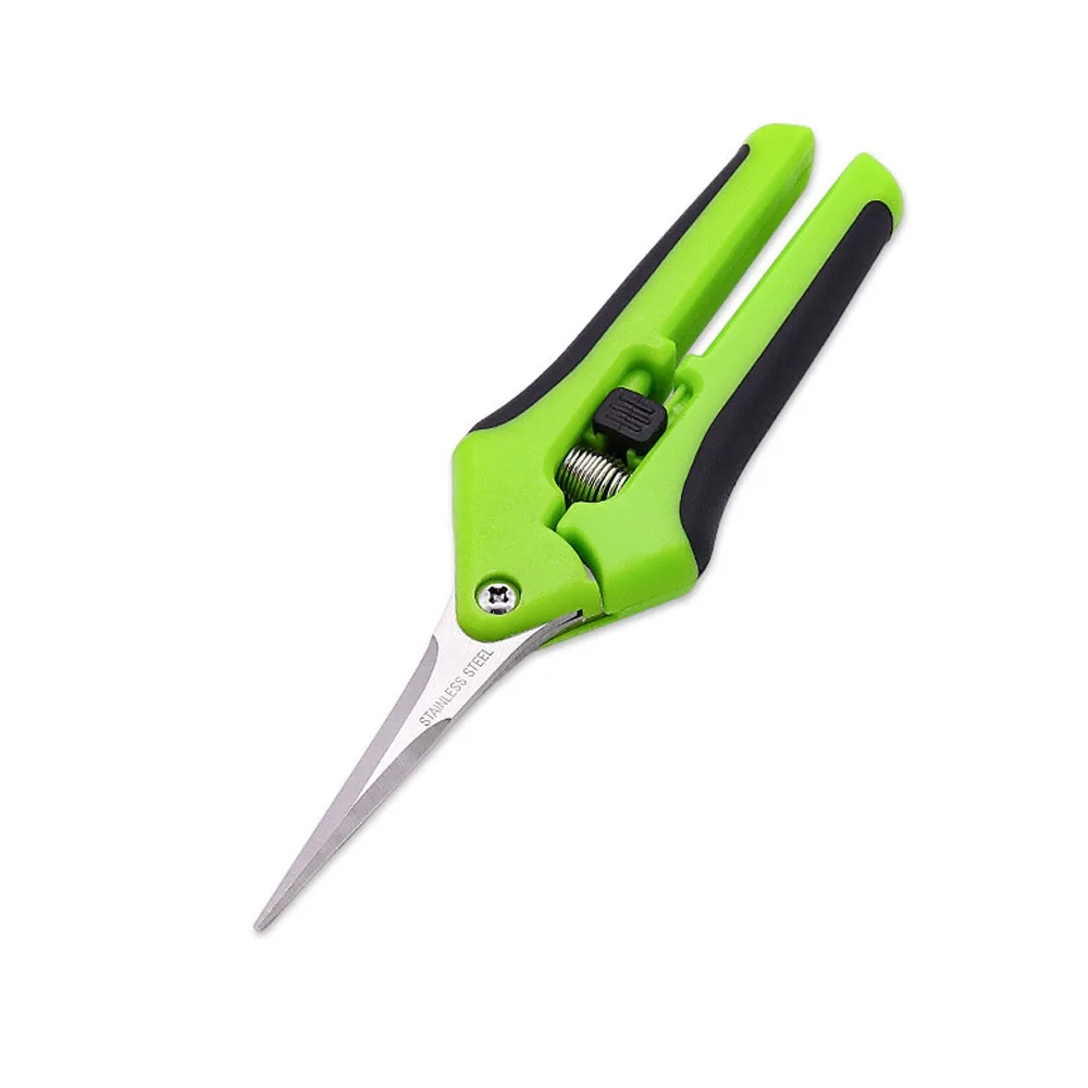 Straight/Elbow Flower Branch Scissors Pruning Shears Fruit Thinning Grape Pruner Scissors Stainless Steel Garden Tools In Stock