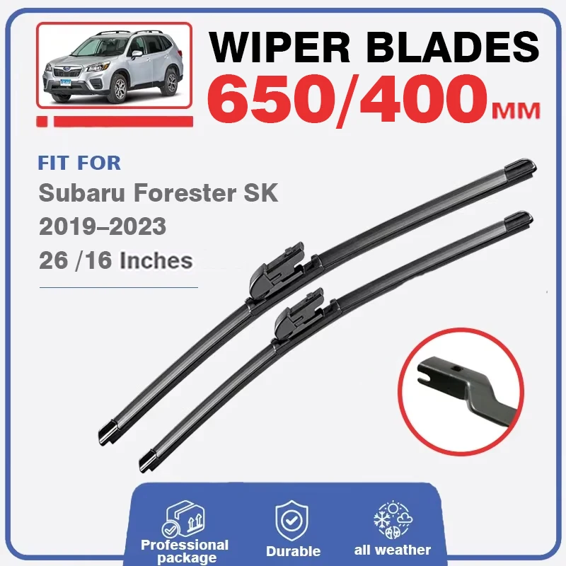 LHD RHD Front Rear Wiper Blade Set For Subaru Forester SK 2019 2020 2021 2022 2023 Windshield Windscreen 26