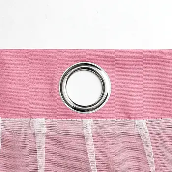 雙層浪漫薄紗兒童女孩窗簾,鏤空星形圖案,適用於客廳臥室窗戶 10 最佳銷售 兒童房窗簾 - №3