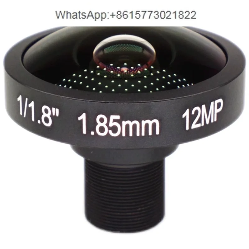 M12 wide-angle fisheye lens 1.85mm, 12 megapixel 4K1/1.8 inch motion camera panoramic lens