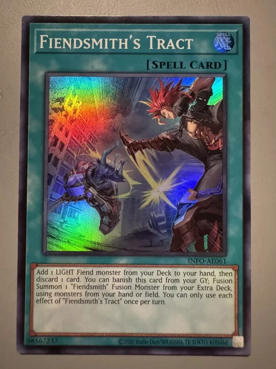 

Yugioh KONAMI Duel Monsters INFO-AE061 Fiendsmith's Tract Super Rare Asian English Collection Mint Card