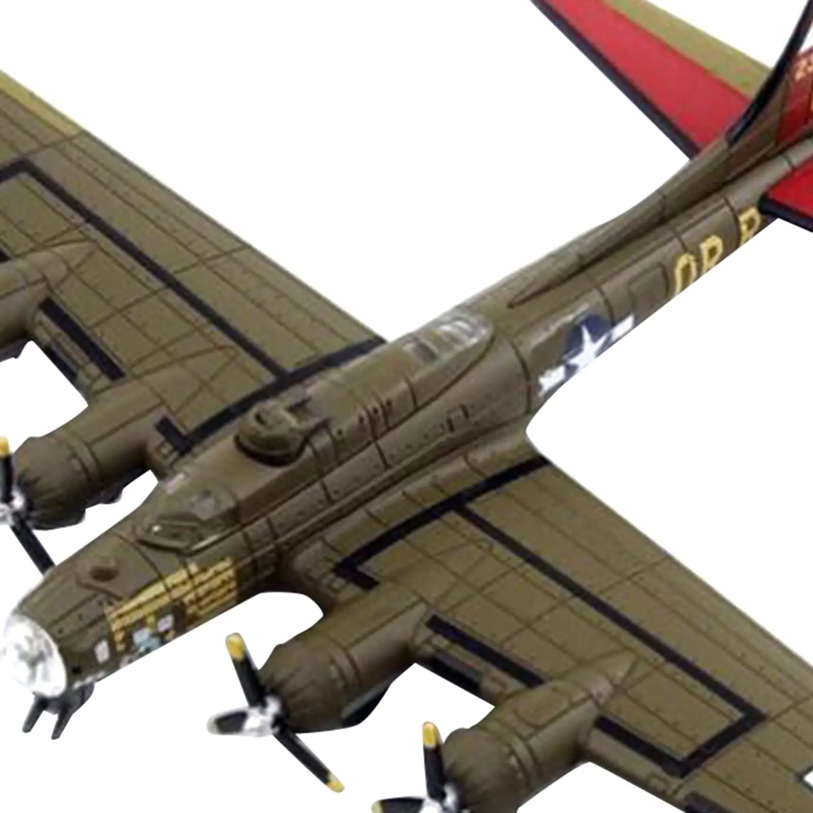 1/200 Scale B-17G Bomber Kids Toys Tabletop Decor with Stand Collection Fighter for Bedroom Shelf TV Cabinet Living Room Office