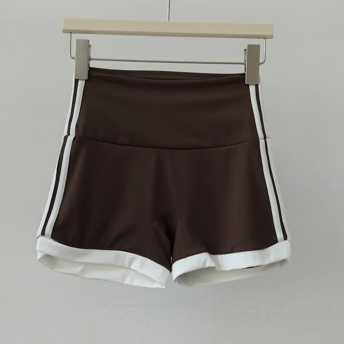 Hochgeschnittene Pfirsich-Po Yoga-Shorts für Damen Fitness-Training Lauf-Hotpants Po-Lifting Bauchstraffung Sport-Shorts – Detail 5
